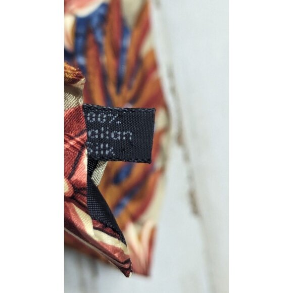 Bugatti Men's Italian Silk Tie Floral Tropical Hawaiian Beach Made In USA - Picture 7 of 7